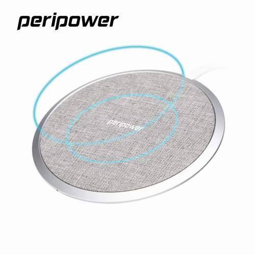 (灰色)【peripower】PS-T06 無線充系列_鋁合金織布充電盤 