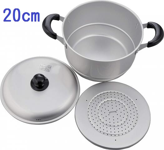 (20cm)台灣製 蒸煮兼用鍋附蒸盤(可當湯鍋使用/蒸籠使用/一 