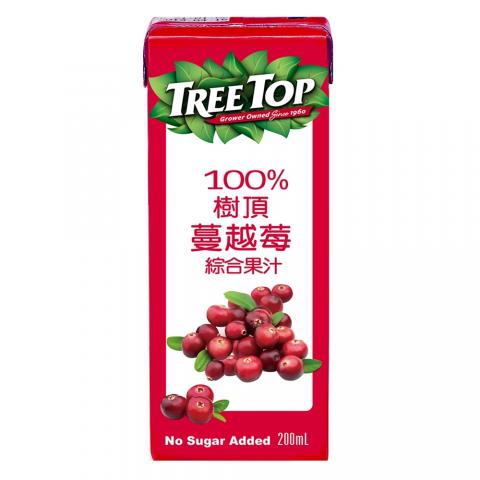 4/11直播(200ml*6入)【樹頂Treetop】100%蔓越莓汁鋁箔包. 