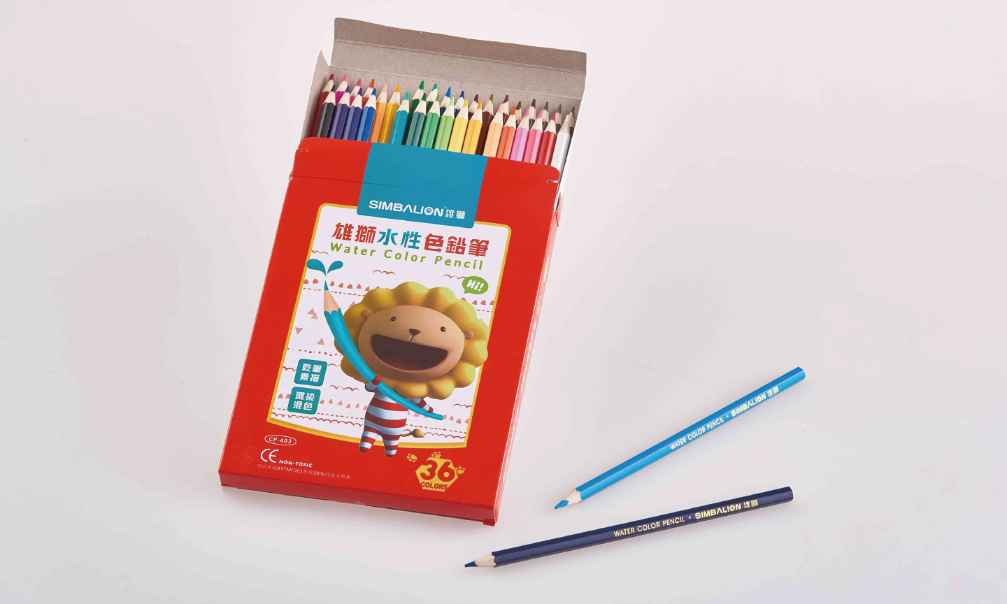 (36色/紙盒)雄獅 水性色鉛筆CP403色彩飽和.暈染性佳@文具 