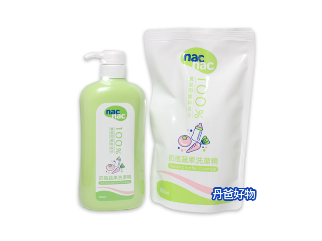 (許願品) NACNAC奶瓶蔬果洗潔精(1罐+1包)1300ML