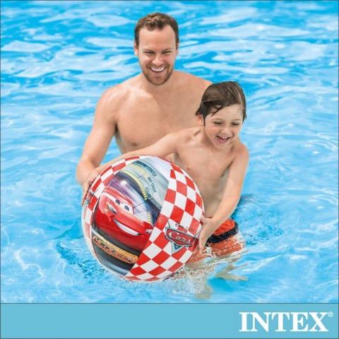 【INTEX】麥坤CARS-沙灘球 適用3+歲(58053)(攜安全無毒． 