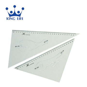 【徠福KING LIFE】塑膠三角板 30CM KTR-30(刻度精細字體顯 