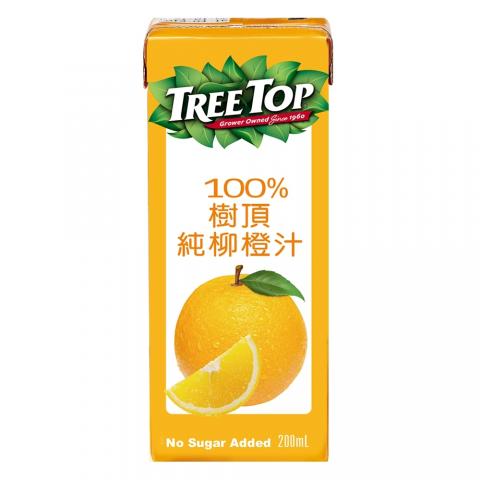(200ml*6入)【樹頂Treetop】100%純柳橙汁鋁箔包 (美國果汁 