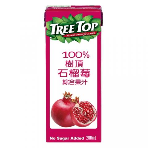 (200ml*6入)【樹頂Treetop】100%石榴莓綜合果汁鋁箔包.結 