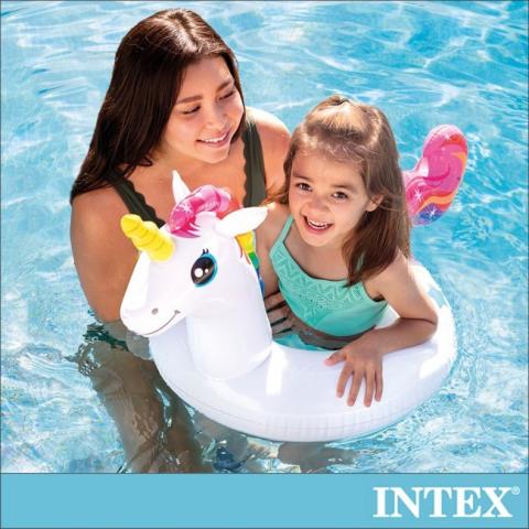特惠價!(獨角獸)【INTEX】可愛立體造型游泳圈(58221)@夏天 