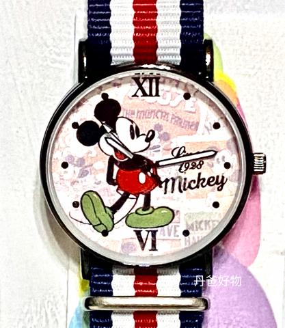 (古典風米奇)【迪士尼】經典超薄時尚織帶錶(Disney迪士尼 