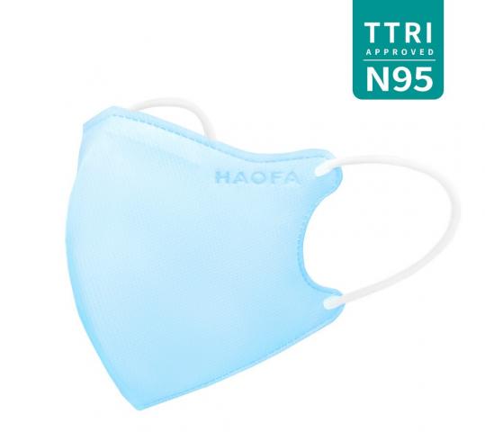 (粉藍/M)【HAOFA】N95立體醫用口罩30入氣密型99%防護立體 