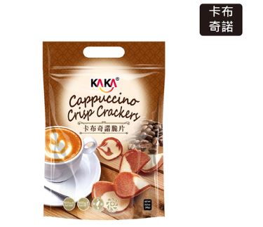 (咖啡口味)KAKA 卡布奇諾脆片40g享有邊吃餅邊喝咖啡的雙重 