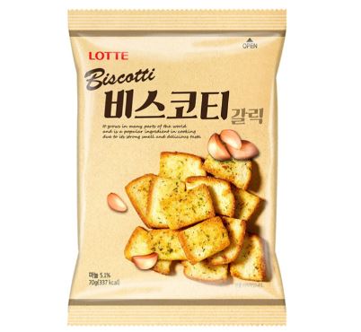 韓國樂天 大蒜麵包餅70g @點心零食餅乾