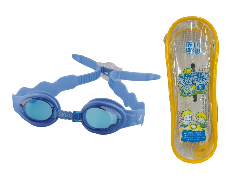 成功 S641 (藍)兒童全矽膠泳鏡@泳具 游泳 海邊 戲水