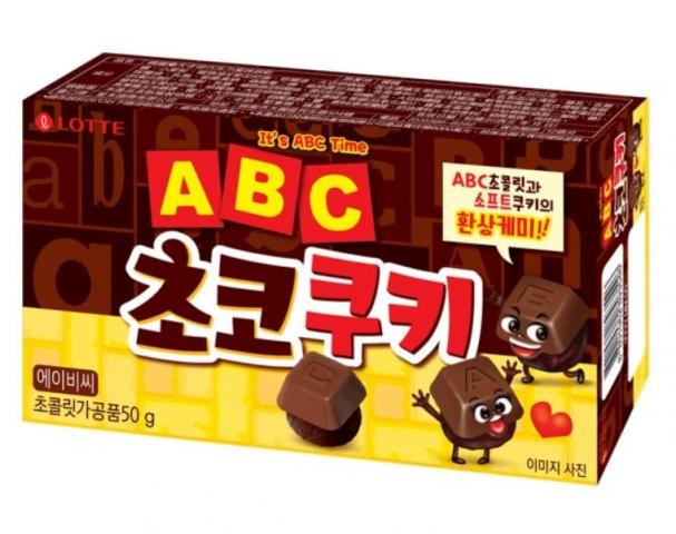 【Lotte樂天】 韓國 字母巧克力風味餅乾50g.效期2024.07. 