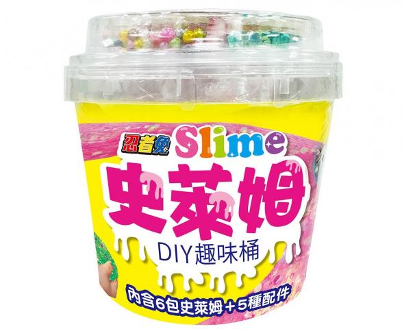 超級好玩!幼福 忍者兔 Slime史萊姆DIY(趣味桶)【6包史萊姆 