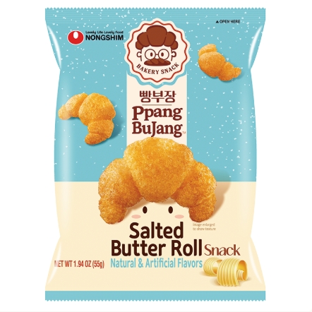 農心麵包部長 奶油鹽可頌造型餅乾  @點心零食