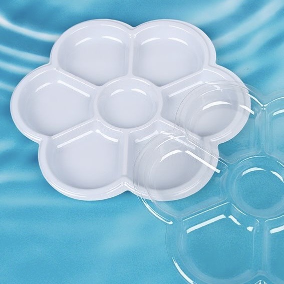 (30入)一次性免洗調色盤（水彩／各式顏料皆可用）大號!約 