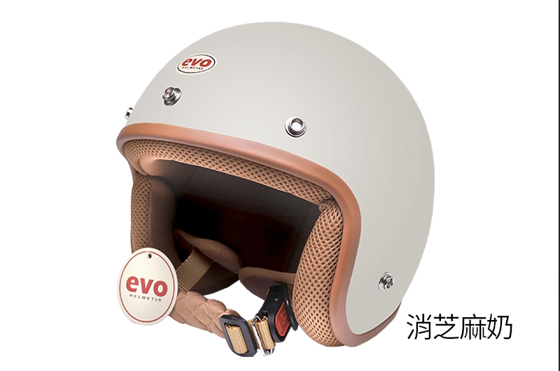 (消芝麻奶/M) EVO【簡約310】棕條騎士帽 CA310M  @機車用 