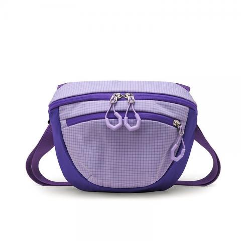 (紫色)【高級感熱銷款】時尚百搭格子通勤休閒包斜背包單肩 