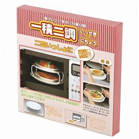 日本製造 KAKUSEE 微波爐用雙層隔架 @加熱架