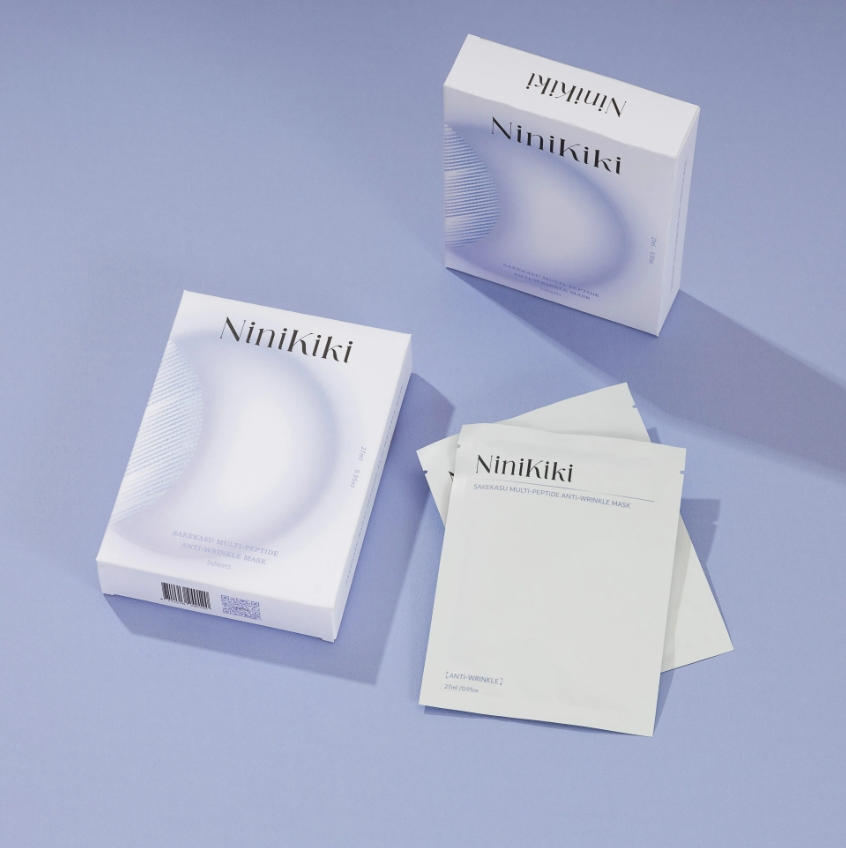 (白/盒裝5片) Ninikiki 酒粕胜肽面膜滋潤型精華｜酒粕萃取 