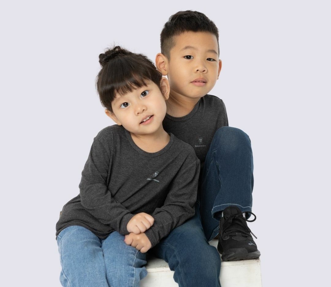 (灰/150cm/圓領)金安德森 兒童石墨烯黑科技保暖衣 @發熱衣 