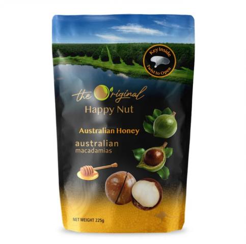 快閃價(蜂蜜/225g)澳洲HappyNut 帶殼夏威夷果.附開果器 @ 