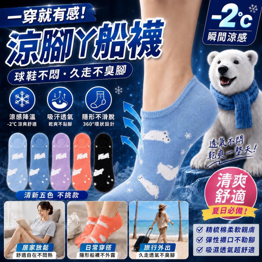 (22~24cm/不挑款)【MORRIES 莫利仕】北極熊-2°C涼爽舒棉 