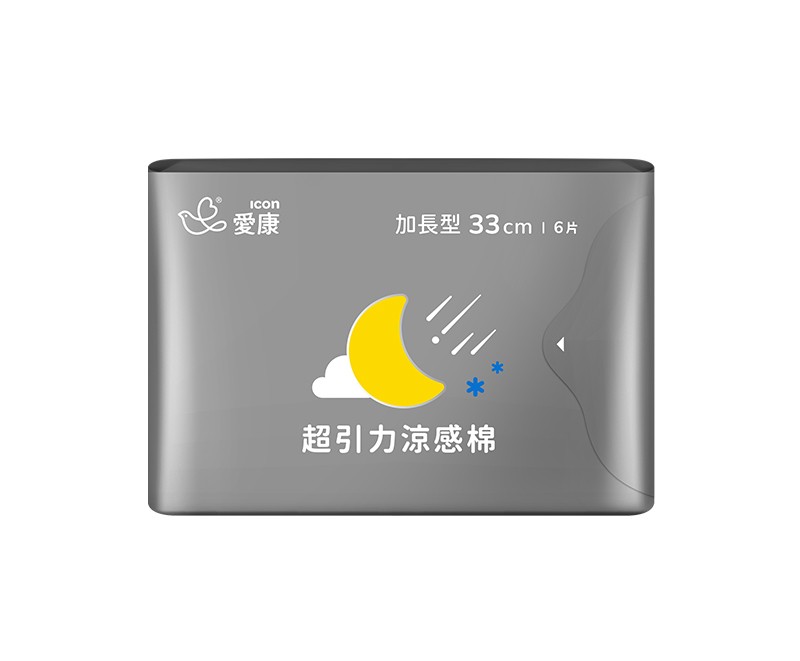 (灰/加長型33m)【愛康】超引力涼感棉6片裝 @衛生用品女性 