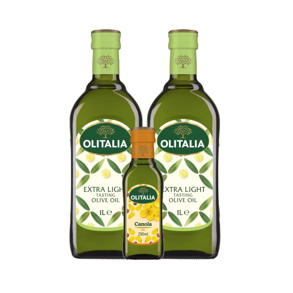 (箱購.2瓶*3組 共6瓶)【Olitalia奧利塔】精緻橄欖油1L+(加 