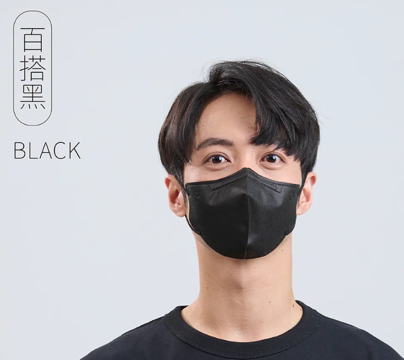 (M尺寸/ 百搭黑/30入)【匠心】可回收 立體醫用口罩 耳繩款 