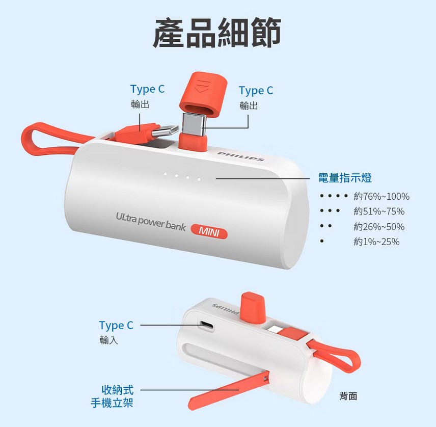 迷你充手機3C充電器口袋充